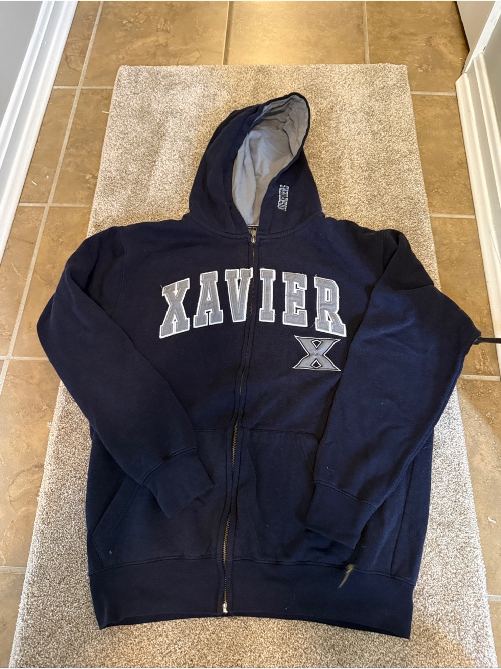 🛍️Xavier Navy Zip-Up Hoodie- Size Small